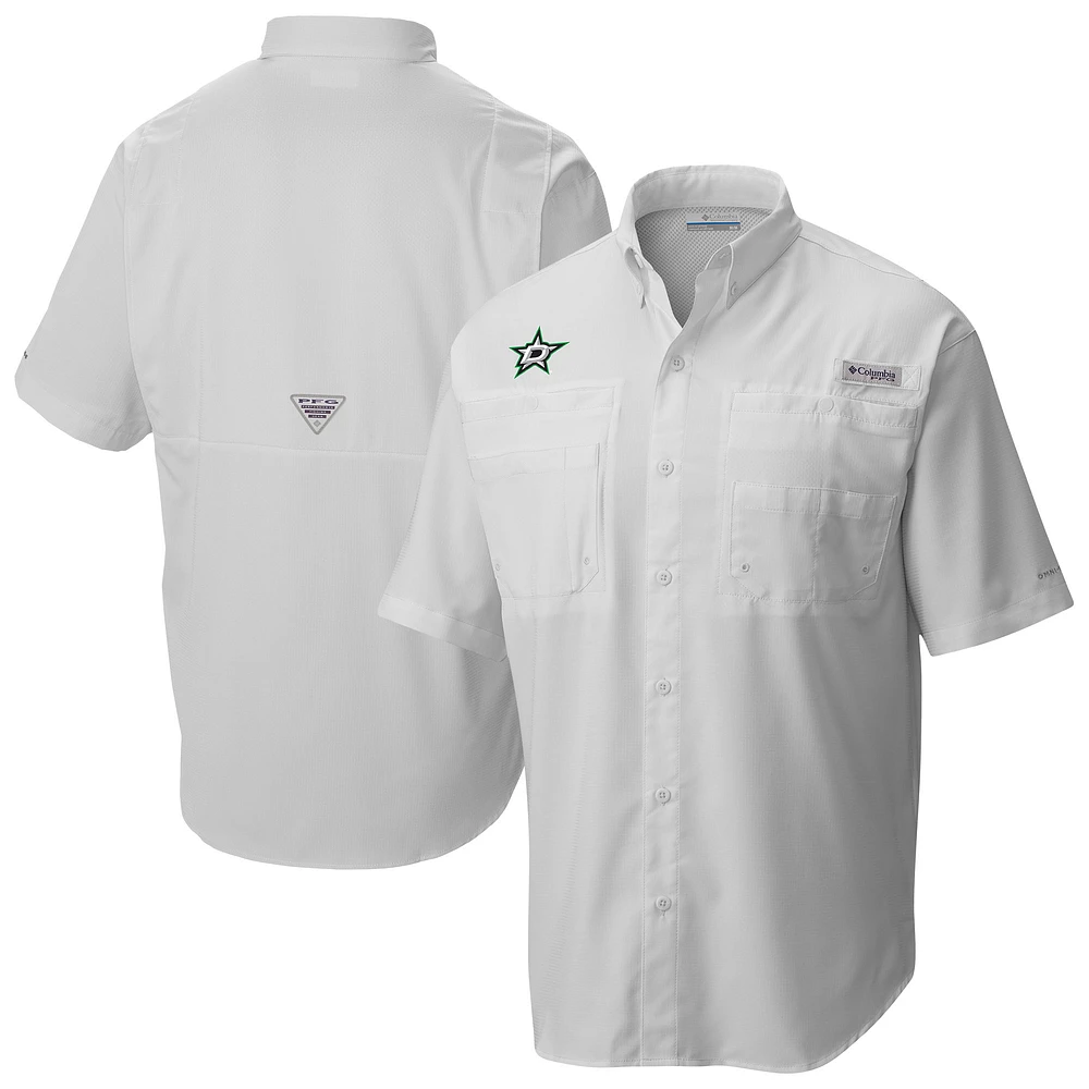 Men's Columbia Dallas Stars Tamiami Short Sleeve Omni-Wick Button-Down Shirt