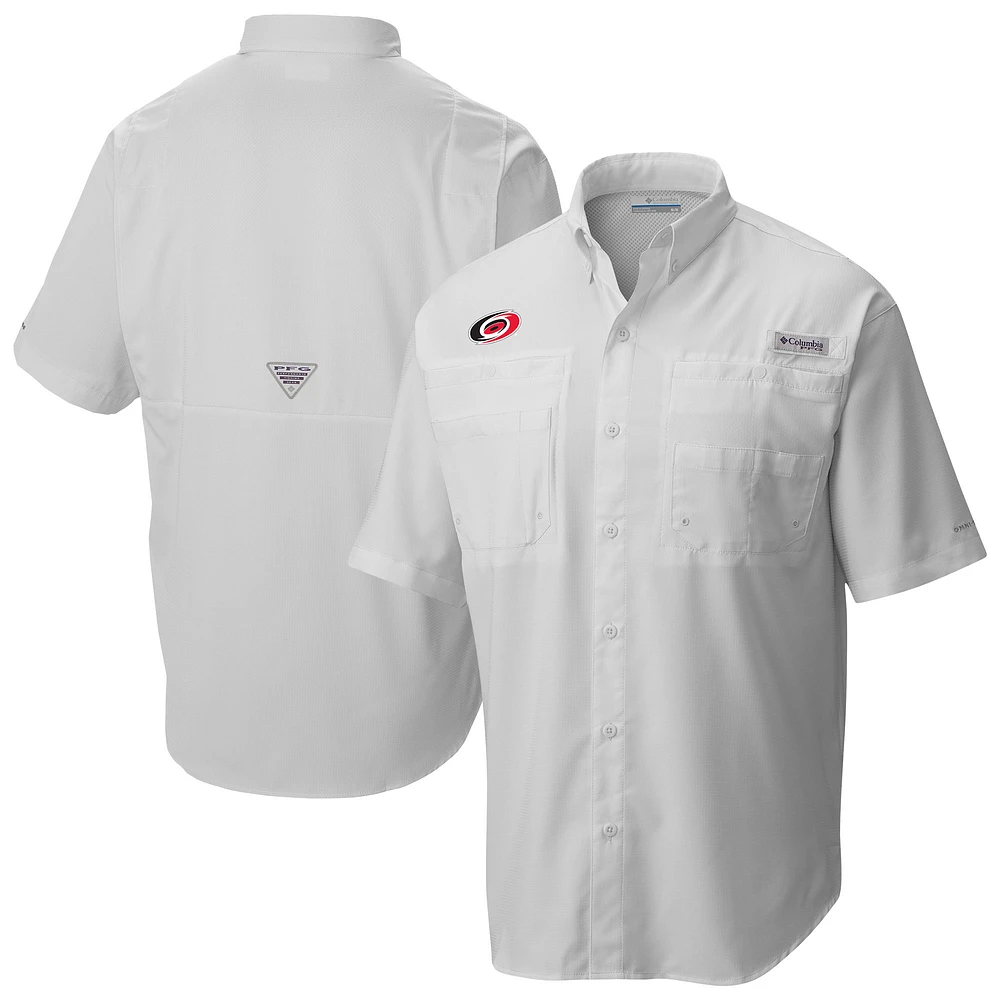 Men's Columbia Carolina Hurricanes Tamiami Short Sleeve Omni-Wick Button-Down Shirt