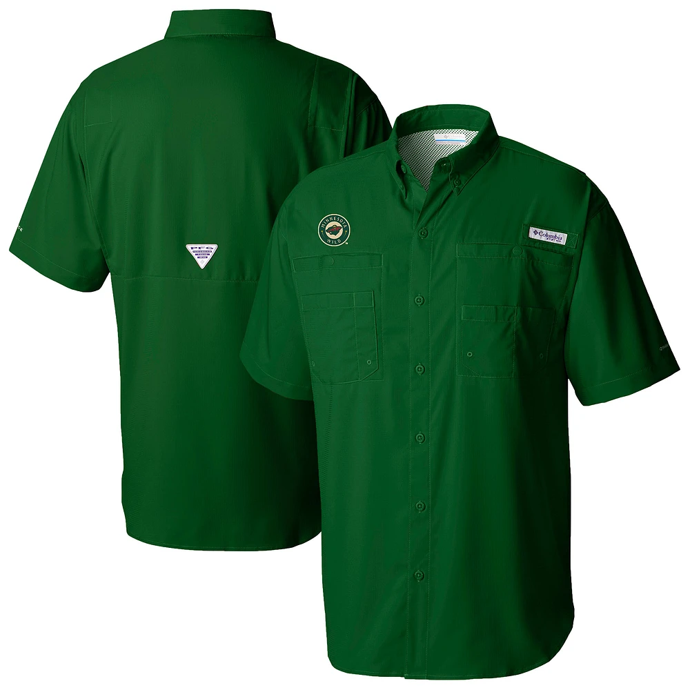 Men's Columbia Minnesota Wild Tamiami Short Sleeve Omni-Wick Button-Down Shirt