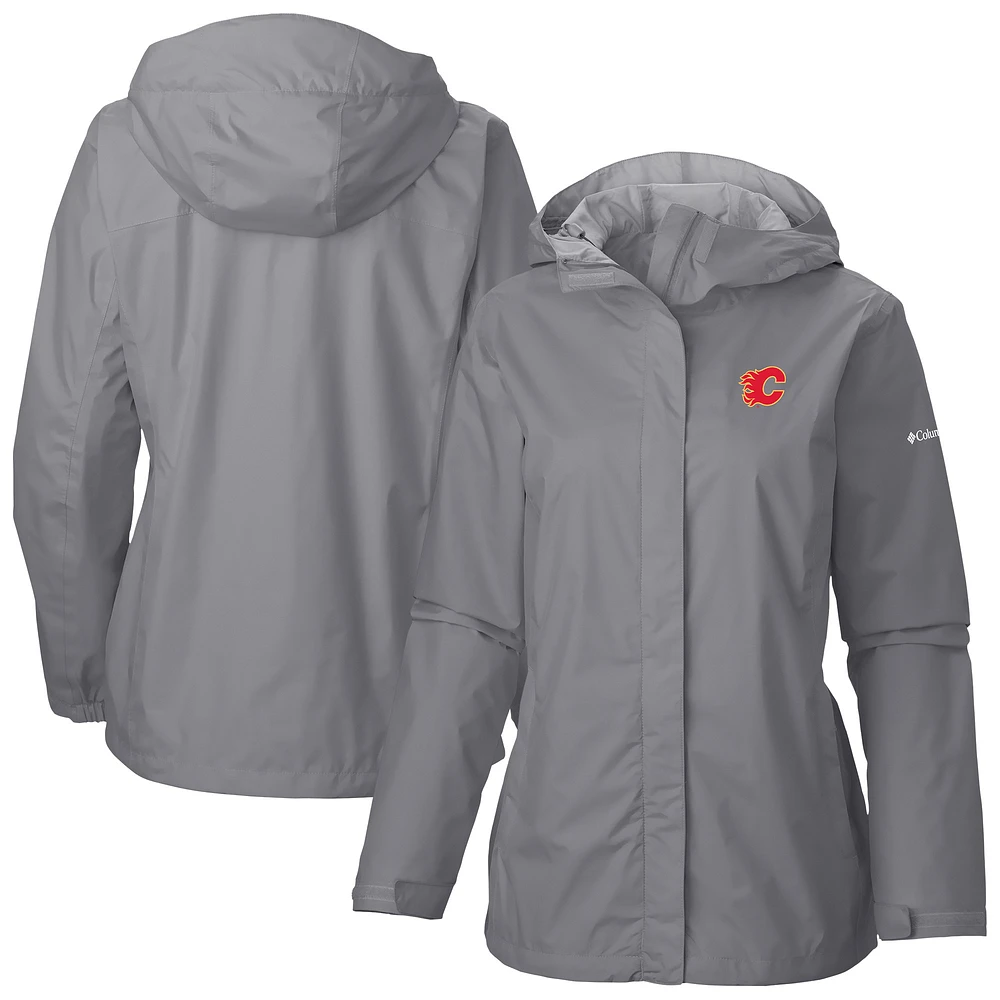 Women's Columbia Calgary Flames Arcadia Omni-Tech Full-Zip Hooded Rain Jacket