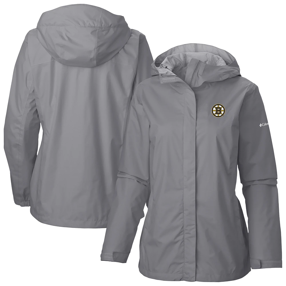 Women's Columbia Boston Bruins Arcadia Omni-Tech Full-Zip Hooded Rain Jacket