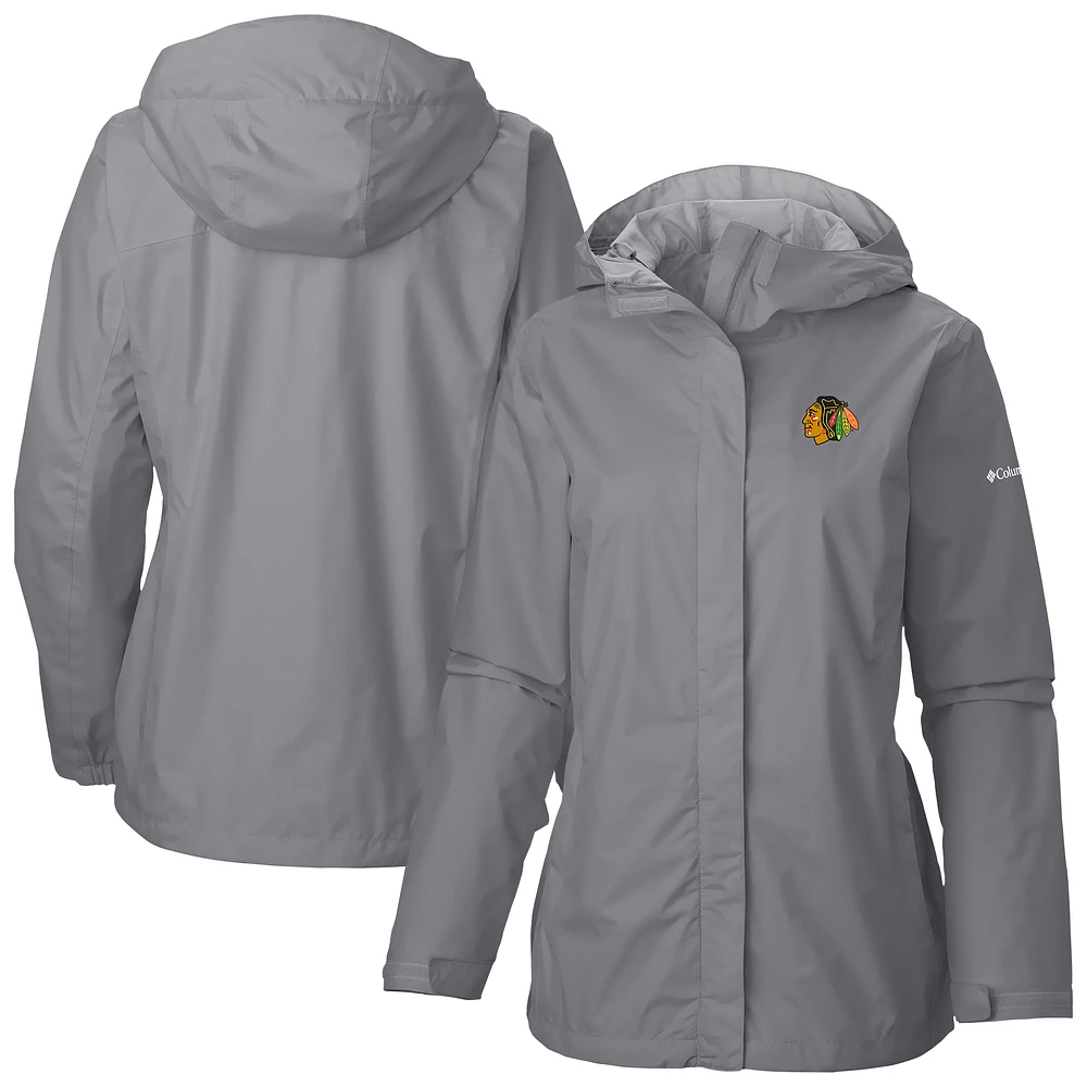 Women's Columbia Chicago Blackhawks Arcadia Omni-Tech Full-Zip Hooded Rain Jacket