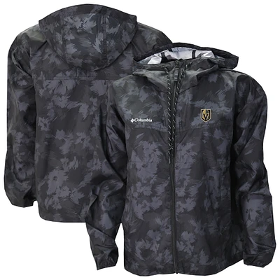 Women's Columbia Black Vegas Golden Knights Flash Challenger Omni-Shade Full-Zip Windbreaker Jacket