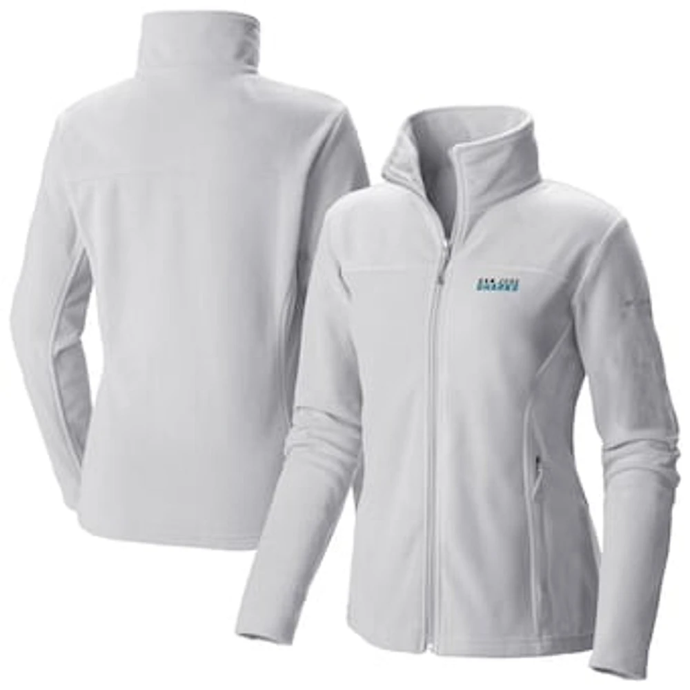 Women's Columbia White San Jose Sharks Give & Go II Fleece Full-Zip Jacket
