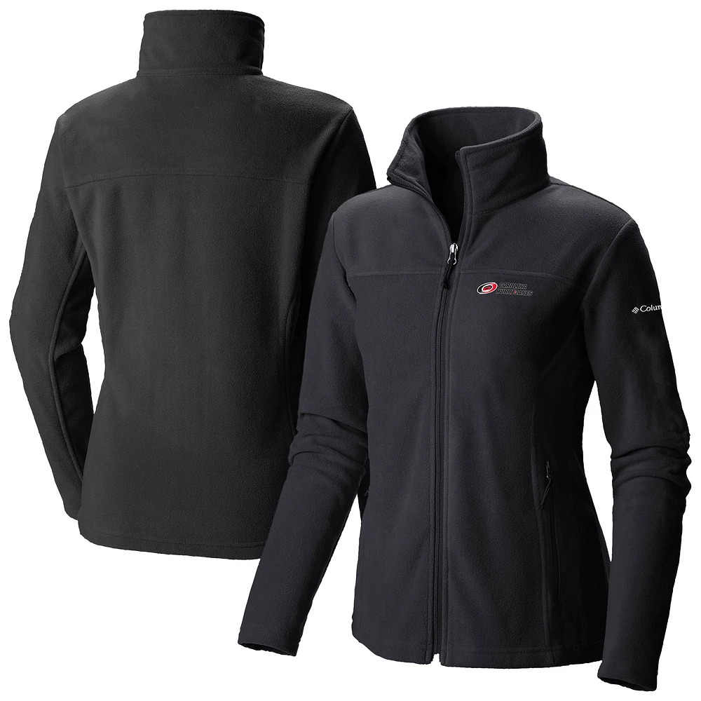 Women's Columbia Black Carolina Hurricanes Give & Go II Fleece Full-Zip Jacket