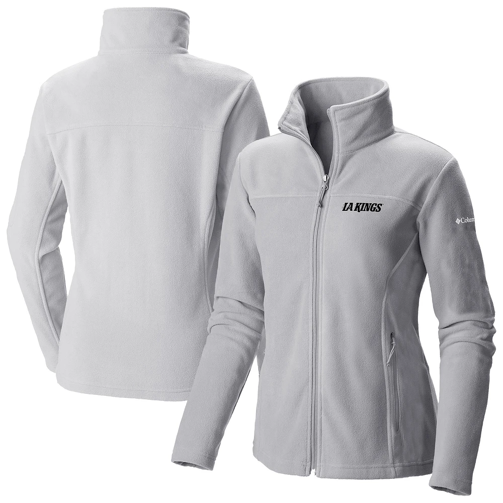 Women's Columbia Black Los Angeles Kings Give & Go II Fleece Full-Zip Jacket