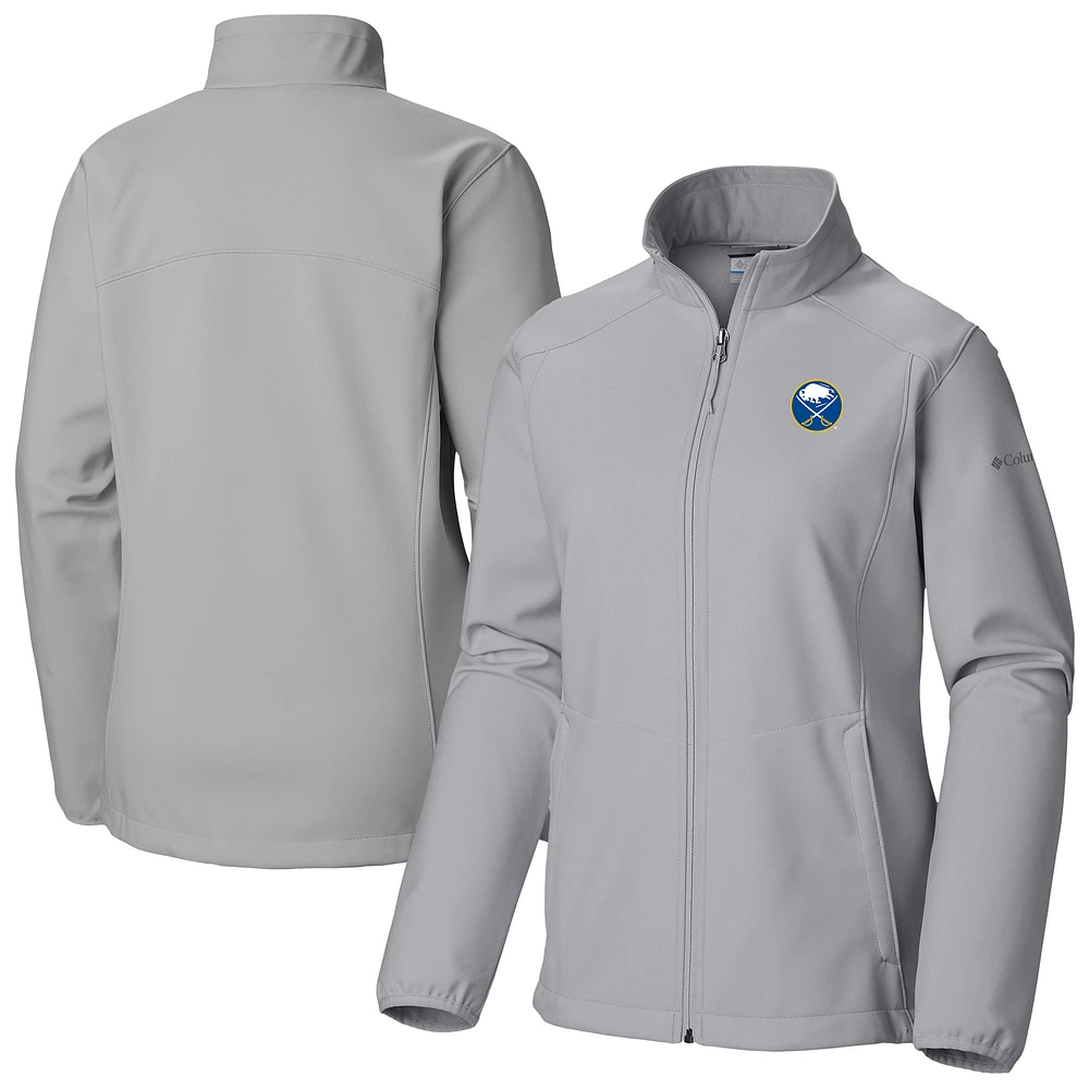 Women's Columbia Gray Buffalo Sabres Kruser Ridge II Shoftshell Full-Zip Jacket