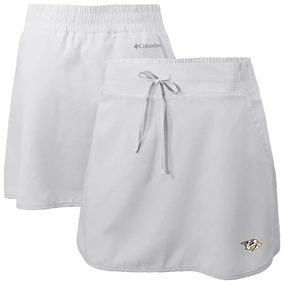 Women's Columbia White Nashville Predators Lakewood Pines Omni-Wick Skort