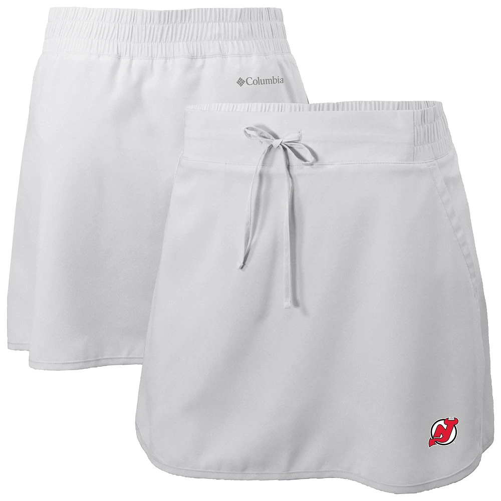 Women's Columbia White New Jersey Devils Lakewood Pines Omni-Wick Skort