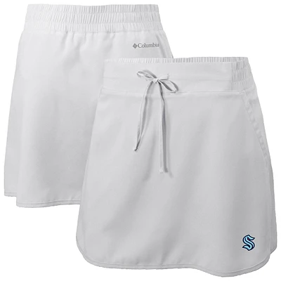 Women's Columbia White Seattle Kraken Lakewood Pines Omni-Wick Skort