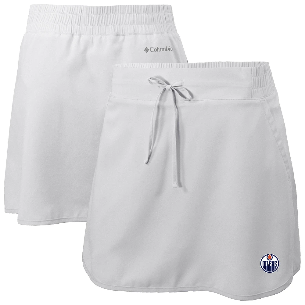 Women's Columbia White Edmonton Oilers Lakewood Pines Omni-Wick Skort