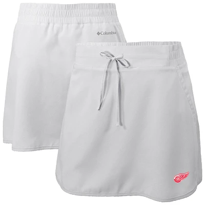 Women's Columbia White Detroit Red Wings Lakewood Pines Omni-Wick Skort