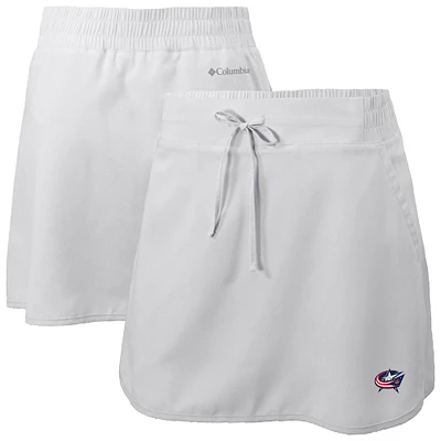 Women's Columbia White Columbus Blue Jackets Lakewood Pines Omni-Wick Skort