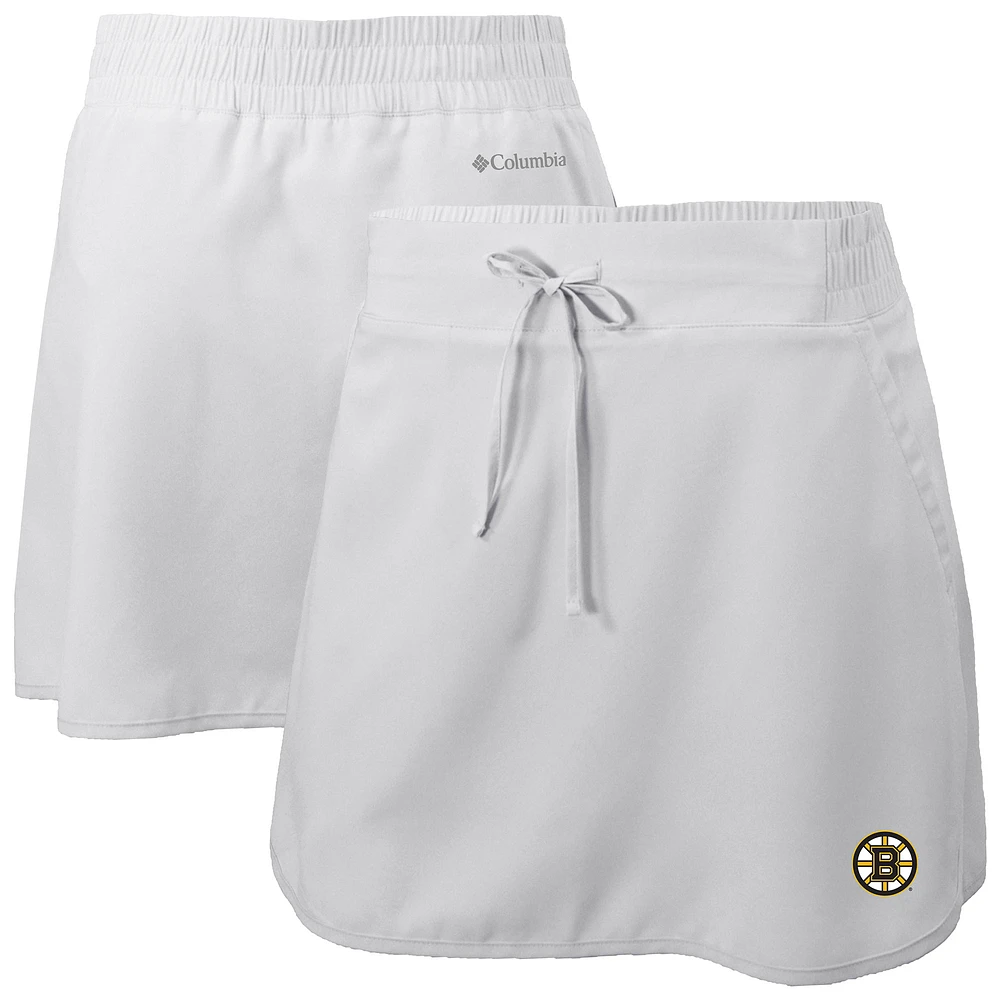 Women's Columbia White Boston Bruins Lakewood Pines Omni-Wick Skort