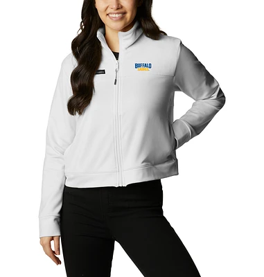 Women's Columbia White Buffalo Sabres Omni-Wick Cropped River Fleece Full-Zip Jacket