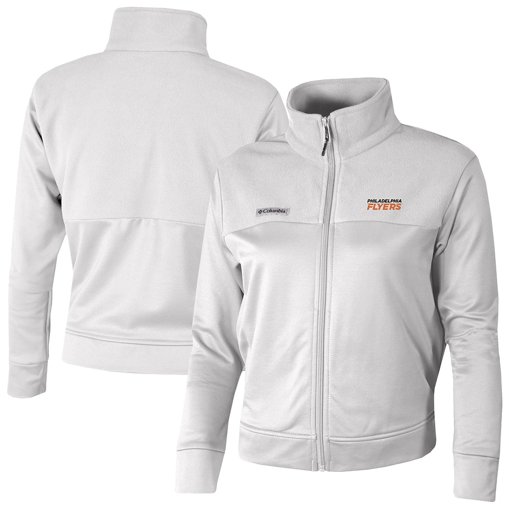Women's Columbia Philadelphia Flyers Omni-Wick Cropped River Fleece Full-Zip Jacket