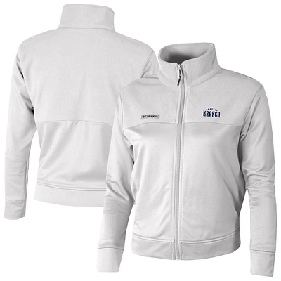 Women's Columbia White Seattle Kraken Omni-Wick Cropped River Fleece Full-Zip Jacket