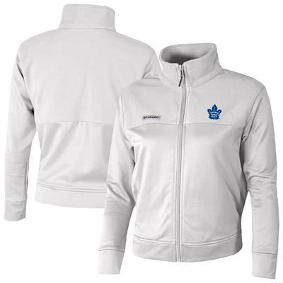 Women's Columbia White Toronto Maple Leafs Omni-Wick Cropped River Fleece Full-Zip Jacket