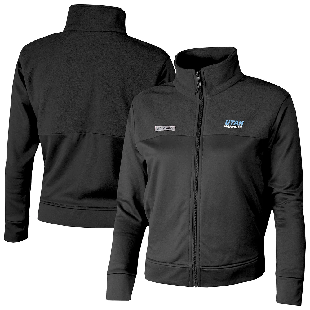 Women's Columbia Utah Hockey Club Omni-Wick Cropped River Fleece Full-Zip Jacket