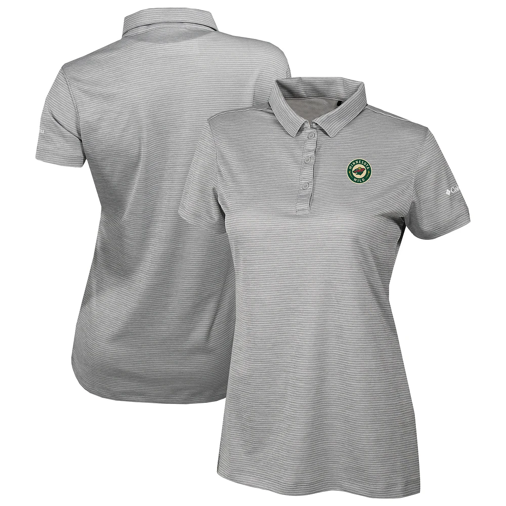 Women's Columbia Gray Minnesota Wild Omni-Wick Set II Polo