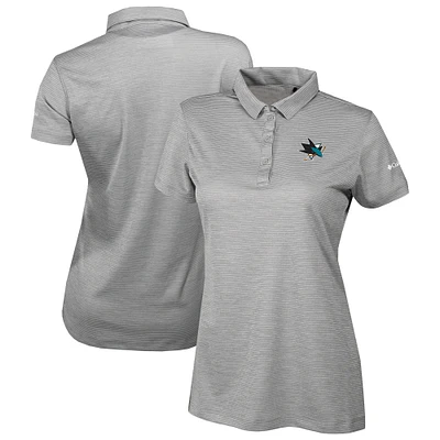 Women's Columbia Gray San Jose Sharks Omni-Wick Set II Polo