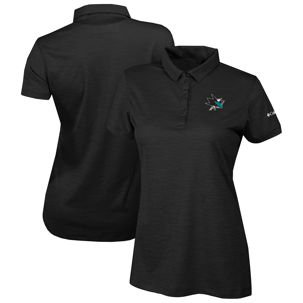 Women's Columbia Black San Jose Sharks Omni-Wick Set II Polo