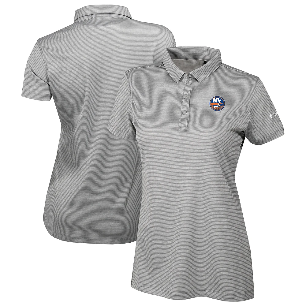 Women's Columbia Gray New York Islanders Omni-Wick Set II Polo