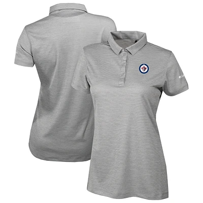 Women's Columbia Gray Winnipeg Jets Omni-Wick Set II Polo