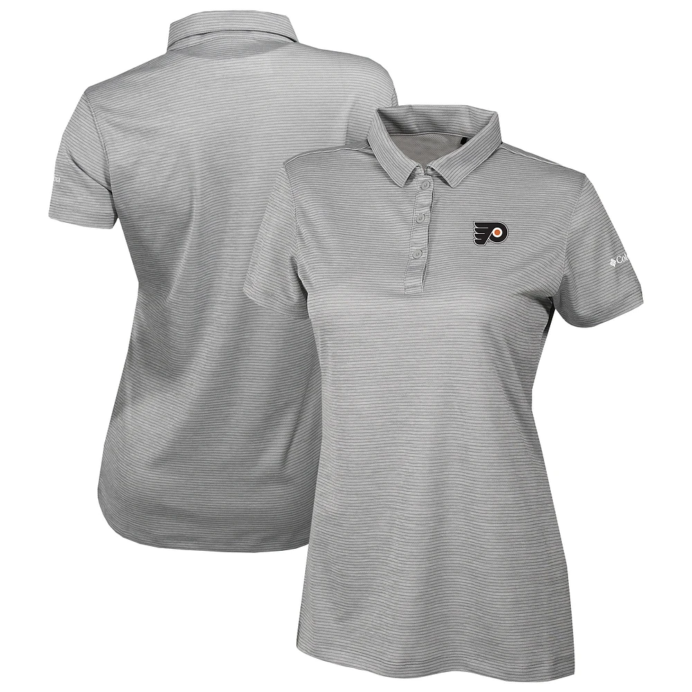 Women's Columbia Gray Philadelphia Flyers Omni-Wick Set II Polo