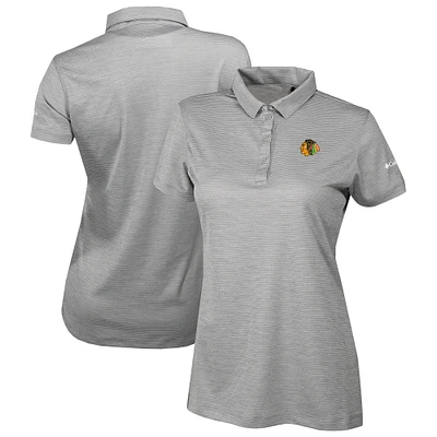 Women's Columbia Gray Chicago Blackhawks Omni-Wick Set II Polo