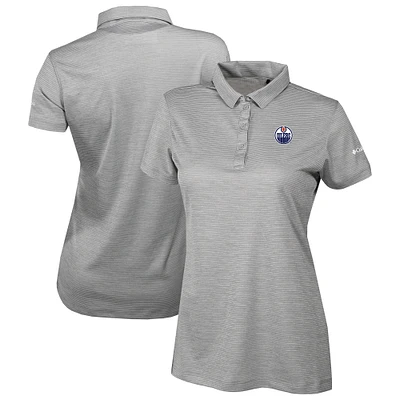 Women's Columbia Gray Edmonton Oilers Omni-Wick Set II Polo