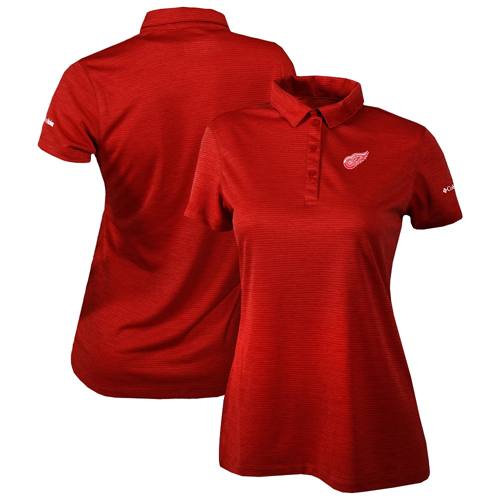 Women's Columbia Red Detroit Wings Omni-Wick Set II Polo