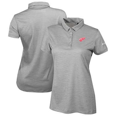 Women's Columbia Gray Detroit Red Wings Omni-Wick Set II Polo