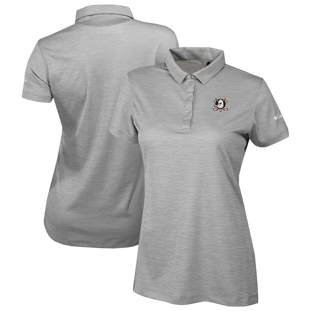 Women's Columbia Gray Anaheim Ducks Omni-Wick Set II Polo