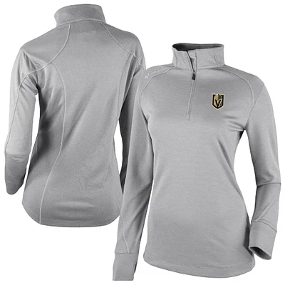 Women's Columbia Gray Vegas Golden Knights Shotgun Omni-Wick 2.0 Raglan Quarter-Zip Top