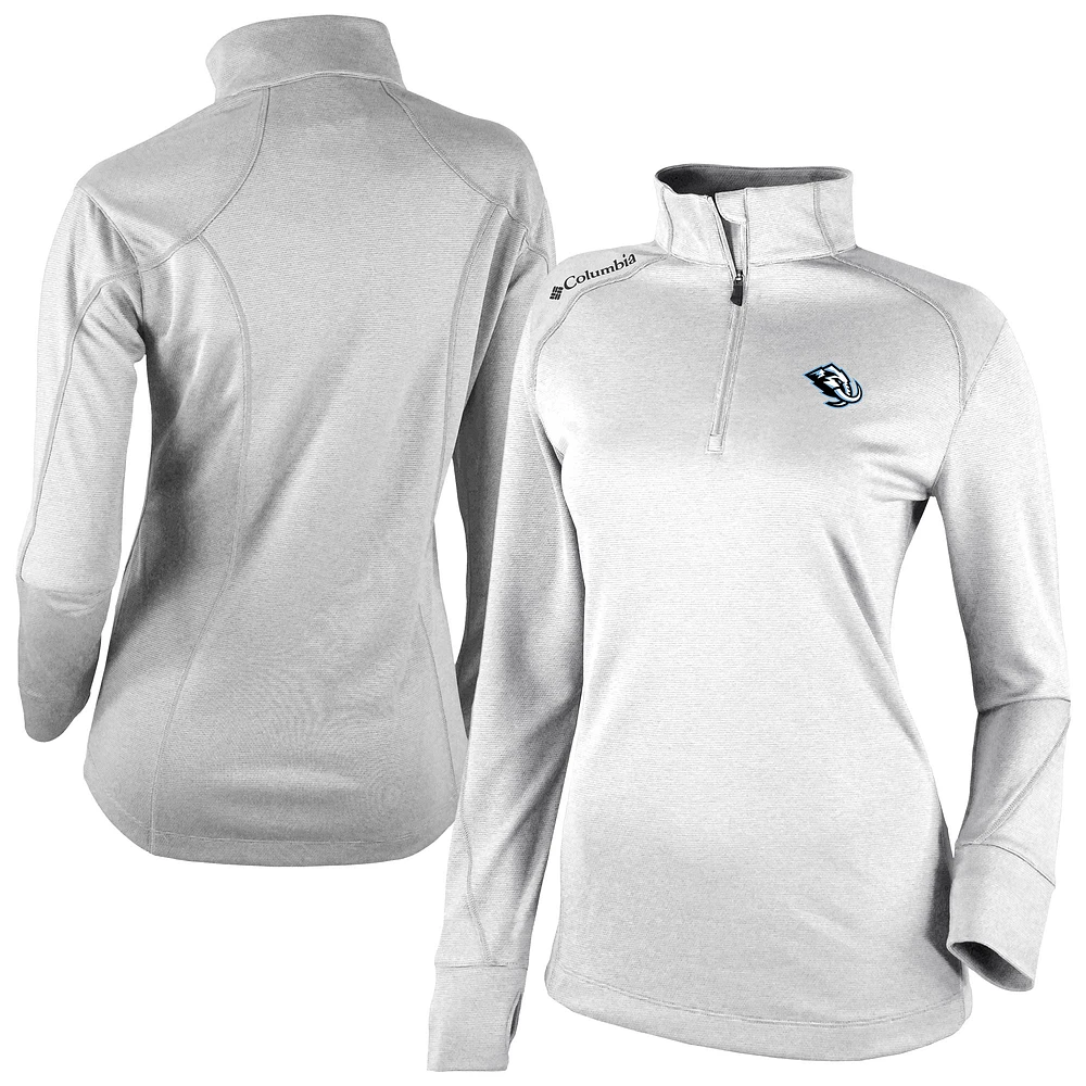 Women's Columbia Utah Hockey Club Shotgun Omni-Wick 2.0 Raglan Quarter-Zip Top
