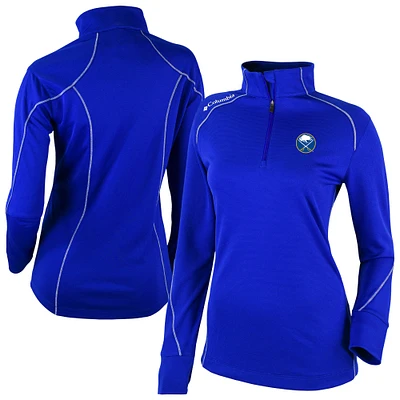 Women's Columbia Royal Buffalo Sabres Shotgun Omni-Wick 2.0 Raglan Quarter-Zip Top