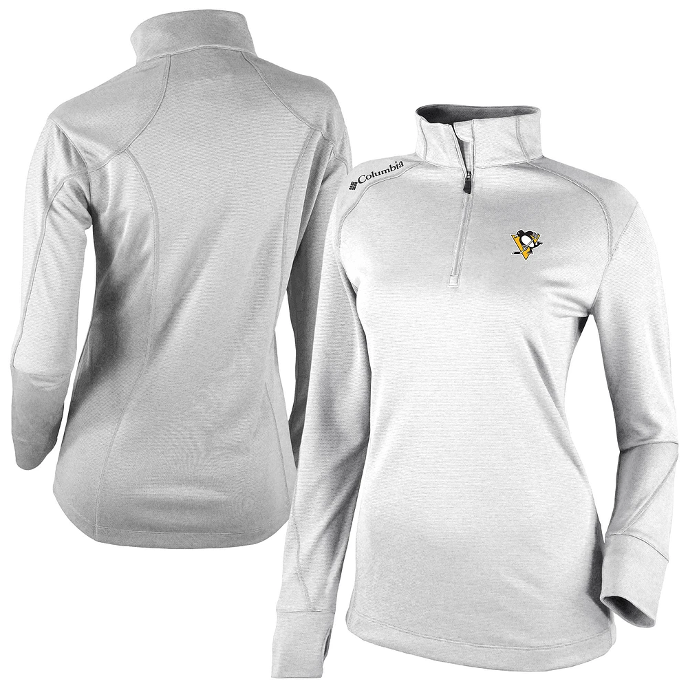 Women's Columbia Pittsburgh Penguins Shotgun Omni-Wick 2.0 Raglan Quarter-Zip Top