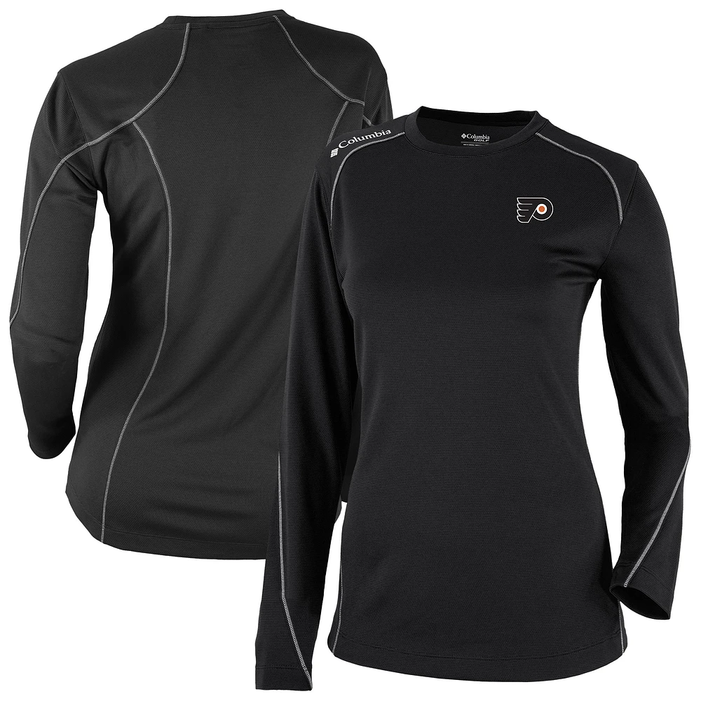 Women's Columbia Black Philadelphia Flyers Shotgun Omni-Wick Raglan Long Sleeve T-Shirt