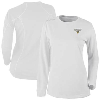 Women's Columbia White Pittsburgh Penguins Shotgun Omni-Wick Raglan Long Sleeve T-Shirt