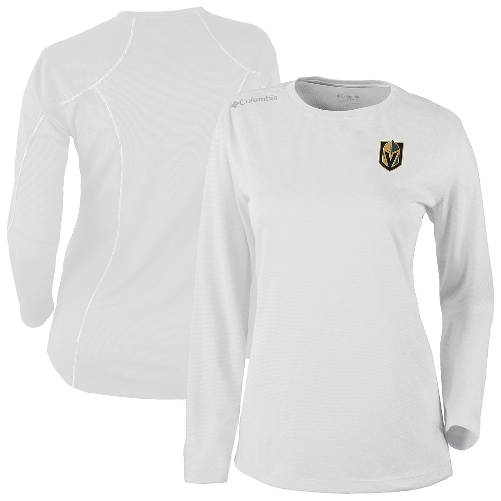 Women's Columbia White Vegas Golden Knights Shotgun Omni-Wick Raglan Long Sleeve T-Shirt