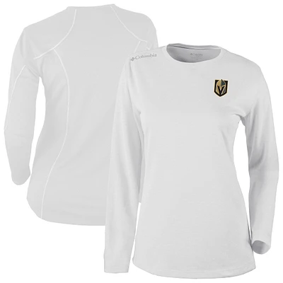 Women's Columbia White Vegas Golden Knights Shotgun Omni-Wick Raglan Long Sleeve T-Shirt
