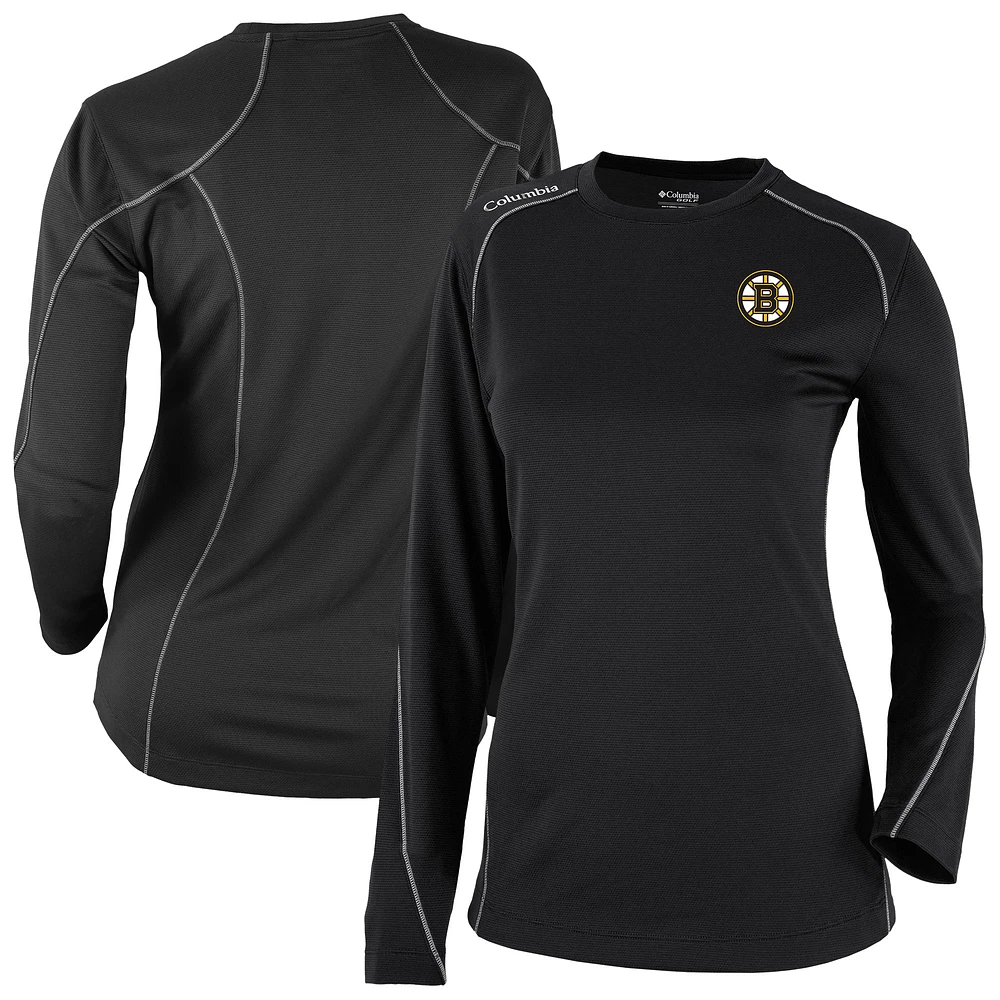 Women's Columbia Boston Bruins Shotgun Omni-Wick Raglan Long Sleeve T-Shirt