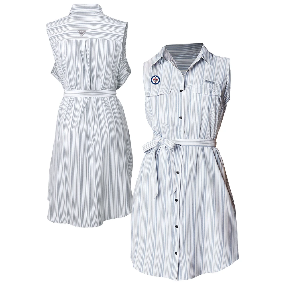 Women's Columbia Light Blue Winnipeg Jets Sun Drifter Woven Dress