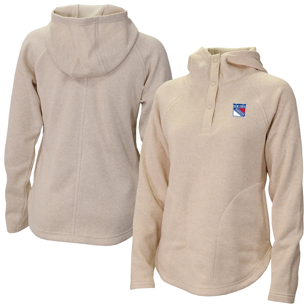 Women's Columbia New York Rangers Sweater Weather Quarter-Snap Hoodie