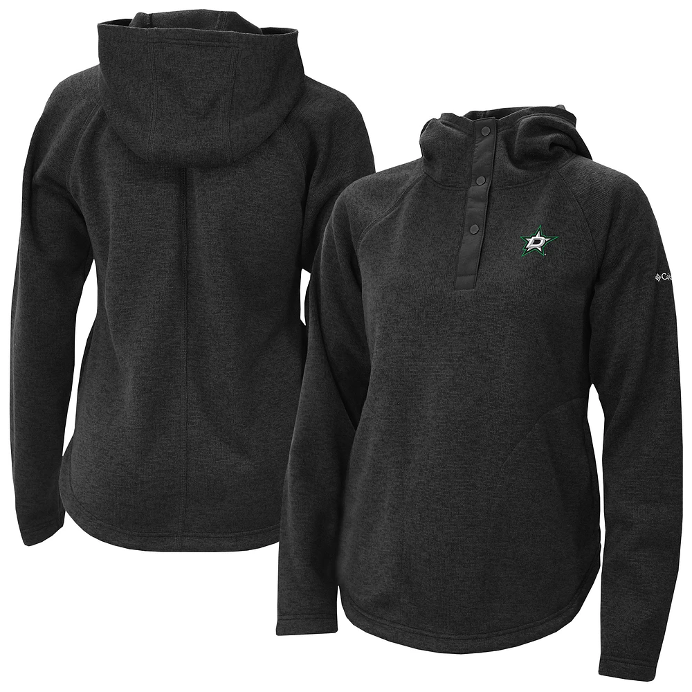 Women's Columbia Black Dallas Stars Sweater Weather Quarter-Snap Hoodie