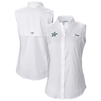 Women's Columbia Dallas Stars Tamiami Omni-Shade Sleeveless Button-Up Shirt