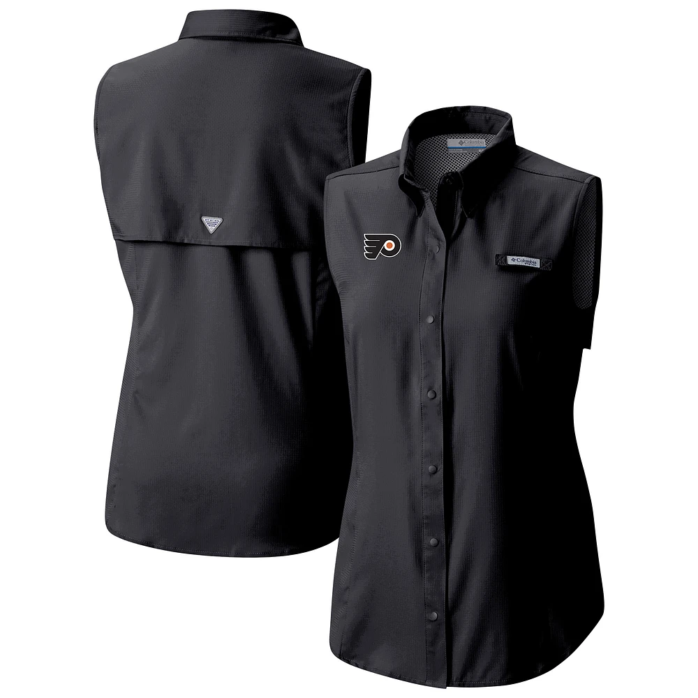 Women's Columbia Philadelphia Flyers Tamiami Omni-Shade Sleeveless Button-Up Shirt
