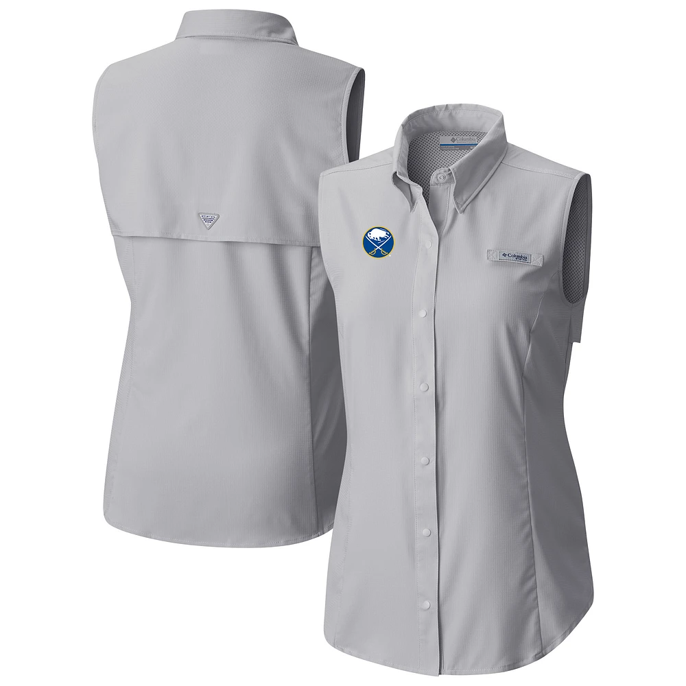 Women's Columbia Buffalo Sabres Tamiami Omni-Shade Sleeveless Button-Up Shirt