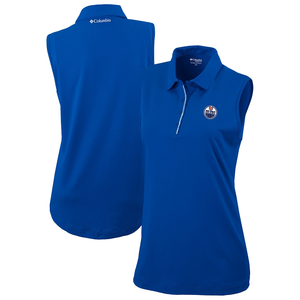 Women's Columbia Royal Edmonton Oilers Tend the Ball Omni-Wick Tank Top